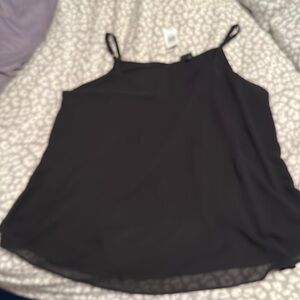 Torrid size 2 polyester flowing Black tank top new with tag